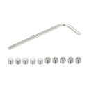PATIKIL ナイロン先端グラブスクリューM5x4mm 10個304ステンレス鋼メトリック六角ソケットヘッドカップポ イントボルトアンチスリップ内部六角ドライ...