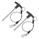 M METERXITY 2個入りTハンドルロックピン 1/4インチ(6mm)直径。3-5/32インチ(80mm)使用長プッシュボタンクイ ックリリースロックピン...