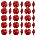 PATIKIL K9クリス タルオクタゴンビーズ2穴ペンダント 100個入り14mmシャンデリアプリズムパーツ装飾吊りビーズ DIYアートクラフト装飾用 ダークレッド(3)