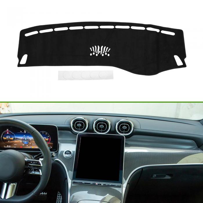 HOPESPANNER メルセデスに対応 ベンツに対応 GLC用 2016-2022用 ダッシュボードマット ダッシュボードカバー 保護マット 車用 ダッシュマット アクセサリー スエード素材 色褪せ防止 映り込み軽減 内装 保護パーツ カスタムパーツ 耐熱性 ブラック 1Pセット 右ハンドル専用