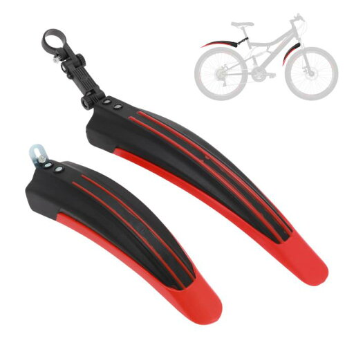 BULLSPANN 自転車フェンダーセット 自転車サイクリングタイヤフロントとリアマッドガード サイクリングバイクフェンダー ロードバイク マウンテンバイク用 マッドガード レッド ブラック BULLSPANN 自転車フェンダーセット 自転車サイクリングタイヤフロントとリアマッドガード サイクリングバイクフェンダー ロードバイク マウンテンバイク用 マッドガード レッド ブラック
