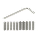 PATIKIL ナイロン先端グラブスクリューM8x30mm 10個304ステンレス鋼メトリック六角ソケットヘッドカップポ イントボルトアンチスリップ内部六角ドライブハードウェア Lキー付属(3)