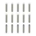 PATIKIL M3x14mm ナイロン先端グラブスクリュー 15個304ステンレス鋼メトリック六角ソケットヘッドカップぽいんとアンチスリップセットスクリュー内...
