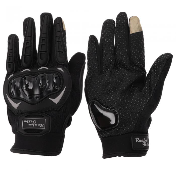 HOPESPANNER バイク グローブ 手袋 ナイロン オートバイ オフロード マウンテンサイクリング 耐用性 通気性 1ペア入り 黒 白 M