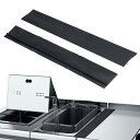 PATIKIL シリコンストーブギャップカバー、2 個セット キッチンストーブギャップフィラー 21 インチ 耐熱オーブンギャップフィラーシールストリップ ストーブトップオーブンとカウンター用 黒(4)