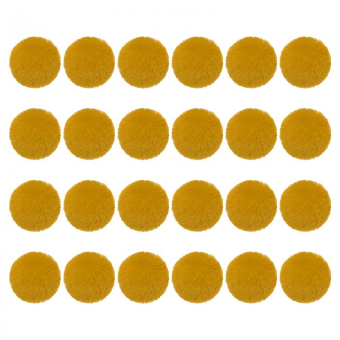 PATIKIL 帽子用フェイクファーポンポン 24個 フワフワした柔らかいファーポンポンボール キーチェーン ..