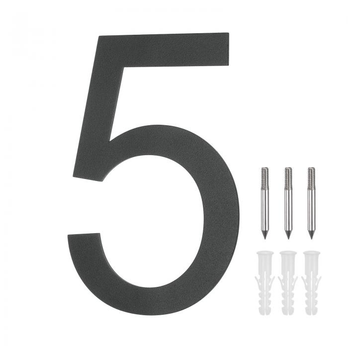 M METERXITY 8"304ステンレススチールフロー ティングハウスナンバー モダンハウスナンバー5 釘キット..