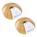 CAPASTEC 毛糸 ポンポンウール モヘア カラフル 編み糸 編み物 極太 装飾 1玉25g/2玉セット コ ットン ふわふわ 並太 織り楽 90%ポリエス...