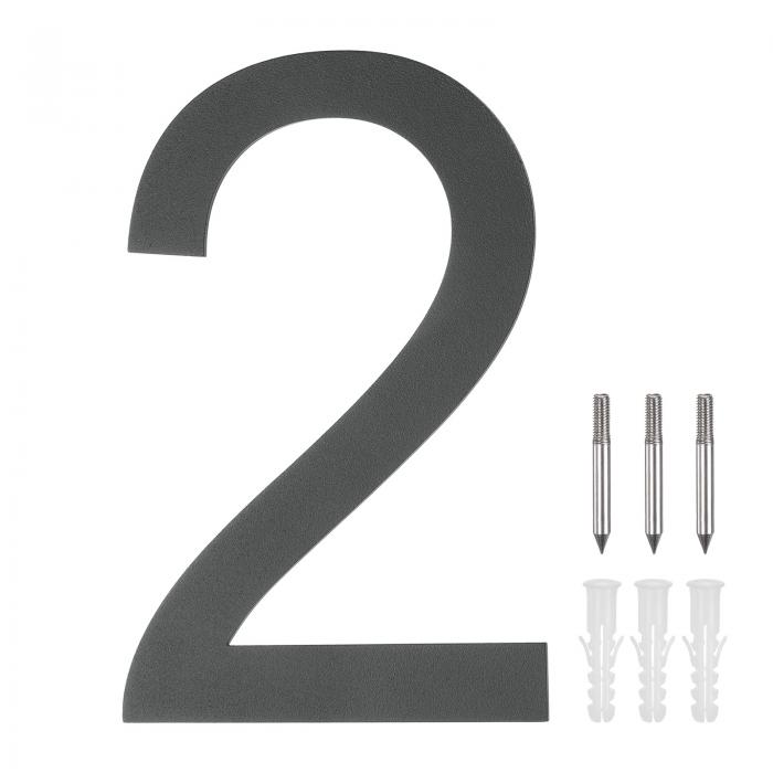 M METERXITY 10"304ステンレススチールフロー ティングハウスナンバー モダンハウスナンバー2 ネイルキ..