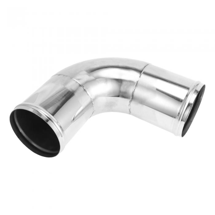 Motoforti 90度マンドレル排気管 ビード ロール付きDIYカスタム改造排気パイプチューブ配管4.25