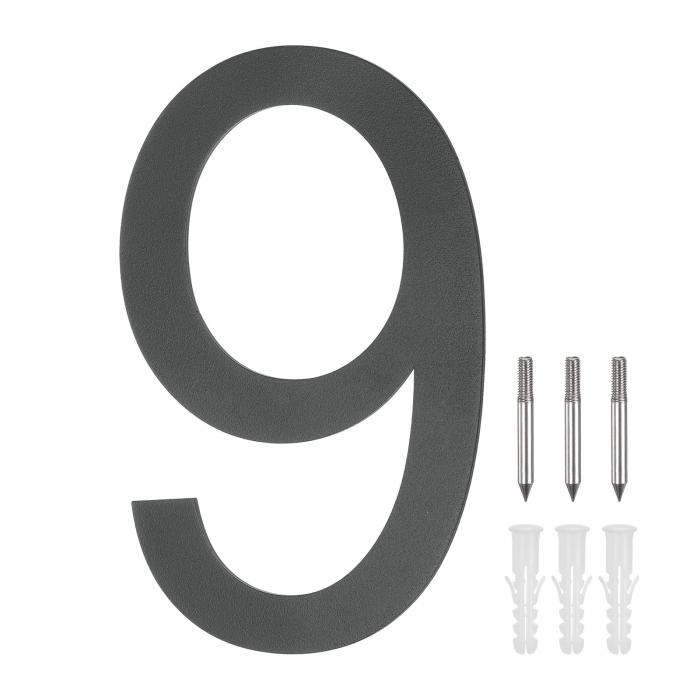 M METERXITY 10"304ステンレススチールフロー ティングハウスナンバー モダンハウスナンバー9 ネイルキ..