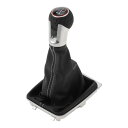 INFINAUTO カバー付き5速マニュアルギアシフトノブ VWに対応ゴルフMK7 GTI GTD 2013-2018用のギアボックススティックシフターレバーノ...