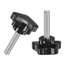 M METERXITY 2個入り スタークランピングノブ 機械/電子機器/家具/傘ベース用 M8x35mmメススレッド手締めネジ 機械ハンドル交換【ステンレス鋼...