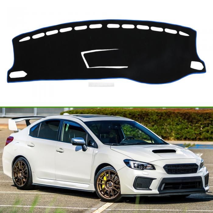 HOPESPANNER フォルクスワーゲン T-クロス用 C1 2019-2024用 ダッシュボードマット 車内 ダッシュボードカバー 保護マット インテリア 内装 カスタム パーツ アクセサリー 日焼け防止/映り込み防止/傷防止/ズレ防止 ポリエステル素材 ブラック ブルーライン 1Pセット