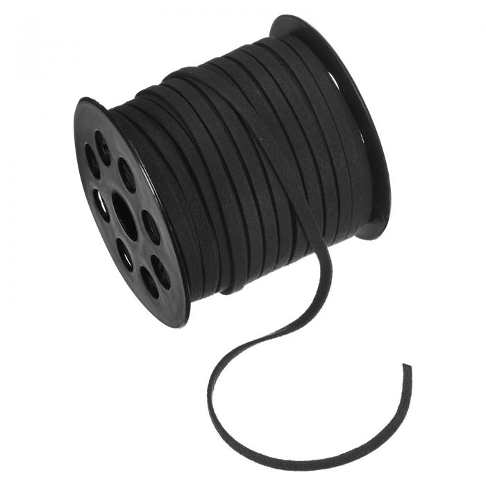 M METERXITY フェイクスエードレザーコード 50ヤード5mmフラットスエードレザーレース フェイクレザー..