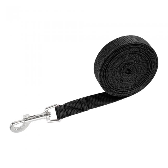 CAPASTEC トレーニング用犬リード、16.4ft長の小中型犬用パピー・リード、トレーニング用タイアウト・キャンプ用、ブラック