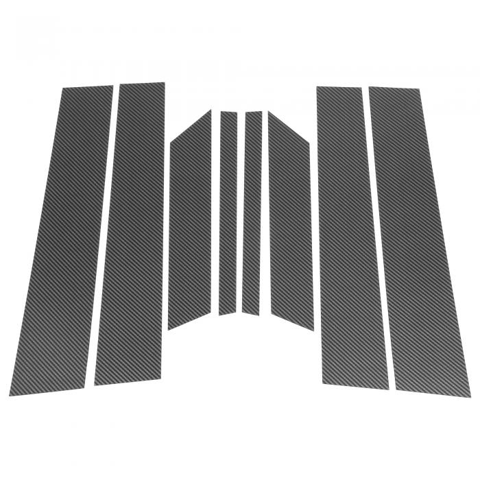 A ABSOPRO ドアピラーウィンドウトリムアンチスクラッチステッカーピラーポスト ドアアウターエクステリアカバー Fordに対応 Territory 2019-2021カーボンファイバーパターンブラック