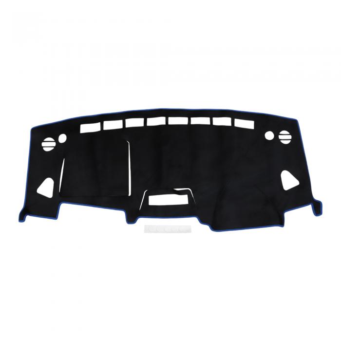 TUCKBOLD スズキに対応 ソリオ MA15S用 ダッシュボードマット 車内 ダッシュボードカバー 保護マット インテリア 内装 カスタム パーツ アクセサリー 日焼け防止/映り込み防止/傷防止/ズレ防止 フランネル素材 ブラック ブルーライン 1Pセット