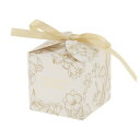 CAPASTEC ギフトボックス キャンディギフトボックス 7x7x7cm リボン付き フェイバーボックス 洗礼 聖体拝領 クリスマス 結婚式 誕生日パーティー...