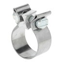 Hihaha 車両用排気管クランプ / 車両用排気マフラーチューブジョイント / 耐久ステンレス鋼 1.81インチ 30mm / シルバートーン 1個