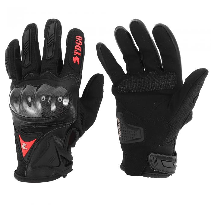 RATCHROLL バイク グローブ オートバイ 手袋 スマホ対応 春夏用 通気性 ナイロン 1ペア 黒 XL