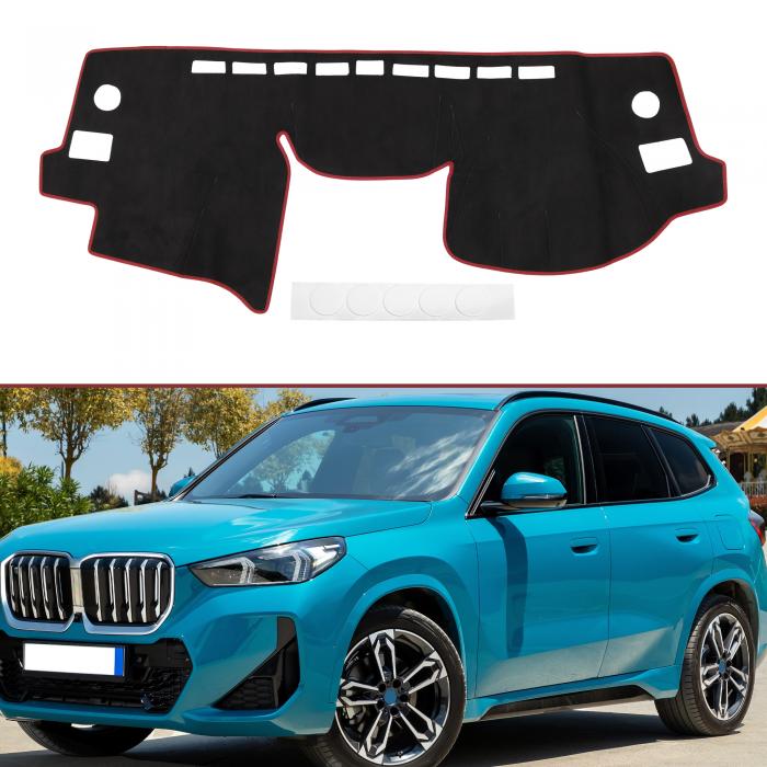 HEROFFIX スバルに対応 インプレッサ用/XV/WRX用/フォレスター用 ダッシュボードマット 車内用ダッシュボードカバー 日焼け防止 映り込み防止 傷防止 スエード素材 ブラック レッドライン 1Pセット カスタムパーツ アクセサリー