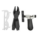 BULLSPANN 自転車修理ツールキット ロードバイクMTB用 多機能自転車修理ツールセット 金属バイクチェーン修理およびメンテナンスツールキット シルバート...