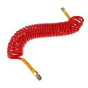 Partuto トラックトラクター用のM22x1.5 NPTフィッティングPUアイアンレッド24.5フィートのブレーキコイルケーブル用の30サークルエアブレーキ...
