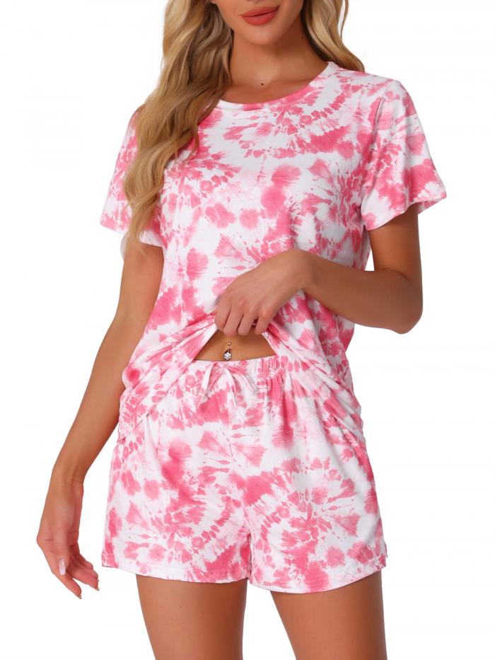 商品詳細 特徴 【属性1】素材: レディースパジャマセットはポリエステル95%、スパンデックス5%の生地で作られています。ラウンジウェアセットは涼しく、通気性があり、柔らかく、一晩中快 適に過ごせます。【属性2】デザイン: 女性用2ピースパジャマセットはゆったりとしたフィット感で快 適です。半袖トップスは丸襟、女性用パジャマセットショーツは伸縮性のあるウエストバンドが特徴です。【属性3】機会：ラウンジセットは、クリスマス、新年、女子会、記念日、ハネムーン、バレンタインデー、ブライダルパーティーギフト、結婚記念日、結婚初夜、ガールフレンド、妻、母、姉妹、または誕生日の友人へのプレゼントに最適です。【属性4】モデルサイズ: 身長: 5'9", 体重: 114 ポンド, ヒップ: 34 5/8, バスト: 33, S【属性5】ガーメントケア：同じ色で冷間洗濯機で洗えます【商品説明】Cheibear パジャマセット レディース 2 ピース 半袖トップスとショーツセット。クルーネックの半袖トップスと伸縮性ウエストショーツが特徴で、さまざまなスタイルからお選びいただけます。2 ピース 半袖ラウンジウェア セット、カジュアル パジャマと伸縮性ウエストショーツ、半袖スリープウェアは、柔らかく軽量で心地よい生地で作られており、通気性に優れ、形状を維持しながら優しい伸縮性を提供します。睡眠中に優れた快 適さと楽さをお楽しみいただけます。 注意書き 【注意事項】 ・当店でご購入された商品は、原則として、「個人輸入」としての取り扱いになり、すべて中国の広東省からお客様のもとへ直送されます。 ・ご注文後、1〜3営業日以内に配送手続きをいたします。配送作業完了後、遅くとも1ヶ月程度でのお届けとなります。 ・個人輸入される商品は、すべてご注文者自身の「個人使用・個人消費」が前提となりますので、ご注文された商品を第三者へ譲渡・転売することは法律で禁止されております。 ・関税・消費税が課税される場合があります。 詳細はこちらご確認下さい。 ＊色がある場合、モニターの発色の具合によって実際のものと色が異なる場合がある。