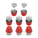 uxcell 8set フラットヘッドスタッドス パ イク 10mm メタルパースフィート ハンドバッグネイルヘッドスタッド フラットバックルボタンキャップコー...