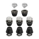 uxcell 8set フラットヘッドスタッドス パ イク10mm メタルパースフィートハンドバッグネイルヘッドスタッドフラットバックルボタンキャップコーンリベットバケットス パ イクツールセット DIYレザークラフト用 マッ ト黒色(4)