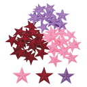 uxcell 5つ星 アイロンパッチ 刺繍付き パッチ アップリケ 衣類修理 服飾品 2.9x2.9cm/1.14x1.14