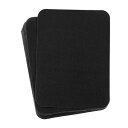 uxcell 12個 アイロンパッチ生地補修パッチ4"x3"パッチ服用アイロンパッチジーンズ バッグ ソファ テント黒
