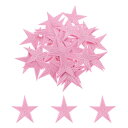 uxcell 30個の星アイロンパッチ 小さな星刺繍パッチ アップリケ パッチ 修理用 バッグ 帽子 装飾 ピンク