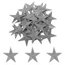 uxcell 30個の星アイロンパッチ 小さな星刺繍パッチ アップリケ パッチ DIY クラフト 服修理 バッグ 帽子 装飾 ダークグレー