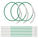 uxcell 10個グラスグリ ーンブレスレットコード 9