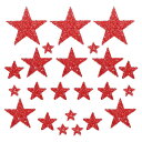 uxcell 65個 アイロンパッチ スターラインストーンアップリケ グリッターエンブロイダリーパッチ 赤いアイロンラインストーン 服 DIYクラフトバッグ帽子...