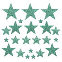 uxcell 30ピース アイロンパッチ スターラインストーンアップリケ グリッターエンブロイダリーパッチ 緑アイロンオンラインストーン クラフトバッグ帽子パン...