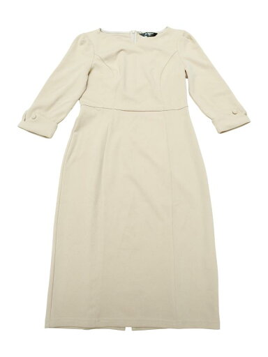 Allegra K ビジネスワンピース ミディドレス 七分袖 Vネック スリムフィット ペンシルドレス 通勤 レディース アプリコット XL Allegra K ビジネスワンピース ミディドレス 七分袖 Vネック スリムフィット ペンシルドレス 通勤 レディース アプリコット XL
