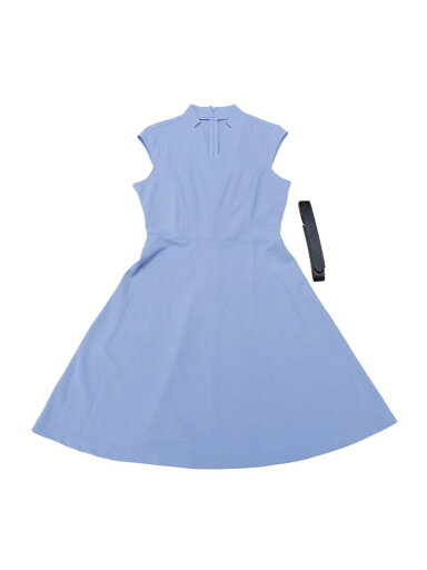 Allegra K ノースリーブドレス スプリットネック エレガントワンピース レディース グレーブルー S Allegra K ノースリーブドレス スプリットネック エレガントワンピース レディース グレーブルー S