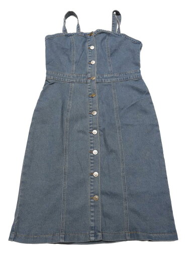 Allegra K ワンピース ドレス デニム ノースリーブ ハートネック ストラップ ジーンズ 膝丈 夏 レディース ヴィンテージブルー XS Allegra K ワンピース ドレス デニム ノースリーブ ハートネック ストラップ ジーンズ 膝丈 夏 レディース ヴィンテージブルー XS