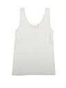 Allegra K レディース クルーネック ノースリーブ カジュアル ホワイト リブ タンク ニット トップ ホワイト XL(4)