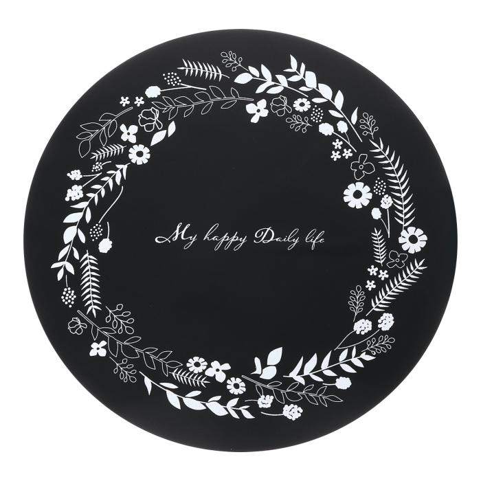 uxcell シリコーン誘導クックトップ保護クッション 9.4"丸型誘導クックトップ保護カバー フラワーパタ..