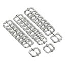 uxcell 25パックメタルスライド調整バックル1/2"長方形トライグラ イドスライドアジャスターウェビングストラップスライダーベルトバッグバックパックDIYアクセサリー交換(シルバー)