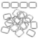uxcell 18個 メタル長方形リングバックル 4/5