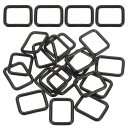 uxcell 18個 メタル長方形リングバックル 4/5