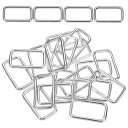 uxcell 18個 メタル長方形リングバックル 4/5