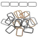 uxcell 18個 メタル長方形リングバックル 4/5