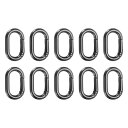 uxcell 10個 スプリングOリング楕円形メタルクリップ1.3