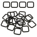 uxcell 18個 メタル長方形リングバックル 4/5